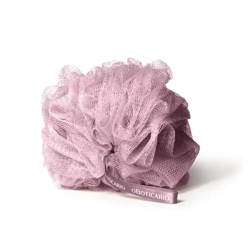 Esponja De Banho Rosa Com Alça O Boticário