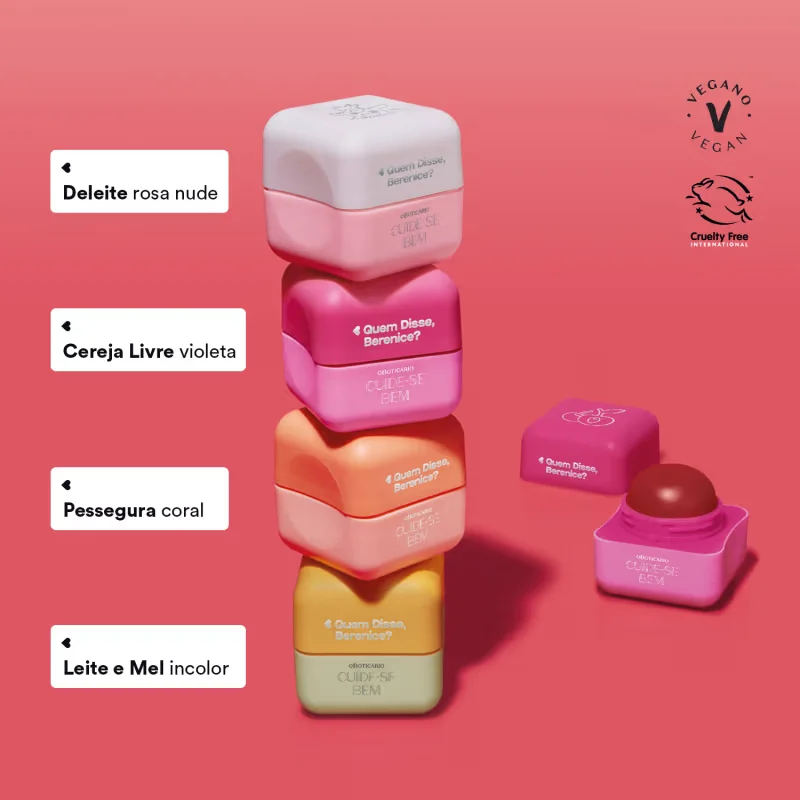 Hidratante Labial Coral Cuide-se Bem Pessegura Quem Disse, Berenice? 6,2g