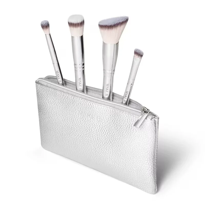 Kit Pincel de Maquiagem Silver Make B. Essentials (5 itens)