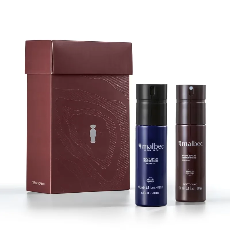 Kit Presente Dia Dos Pais Body Sprays Malbec (2 itens)