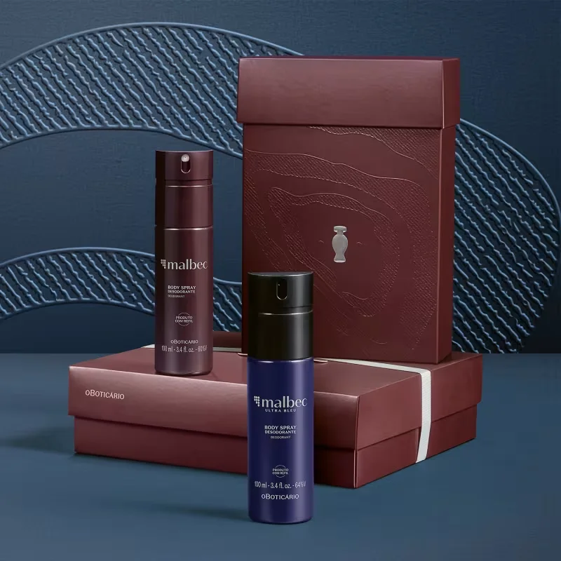 Kit Presente Dia Dos Pais Body Sprays Malbec (2 itens)