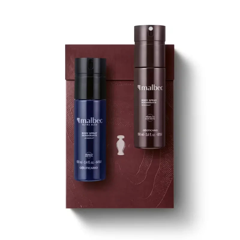 Kit Presente Dia Dos Pais Body Sprays Malbec (2 itens)