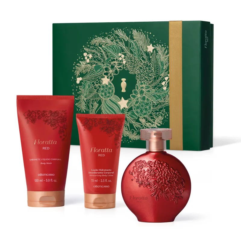 Kit Presente Floratta Red (3 itens)
