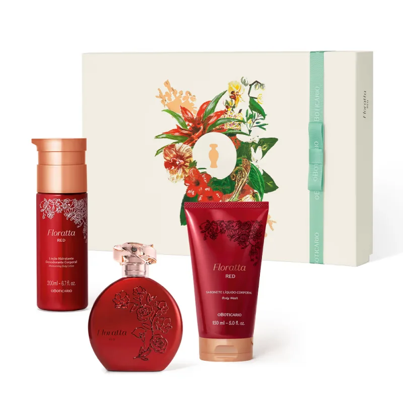 Kit Presente Floratta Red ( 3 itens)