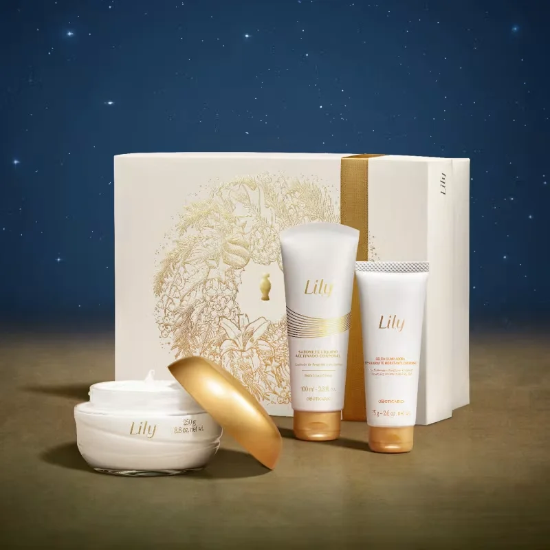 Kit Presente Natal Lily Acetinados (3 itens)