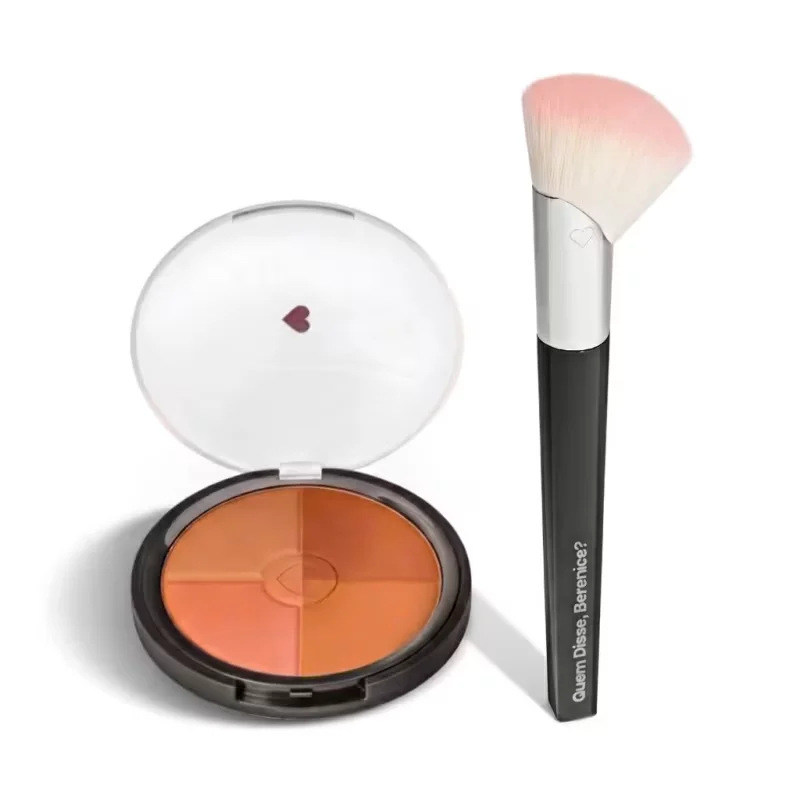 Kit Quem Disse, Berenice? Multiefeitos Bronzer - Pó Compacto Facial 18g + Pincel De Maquiagem
