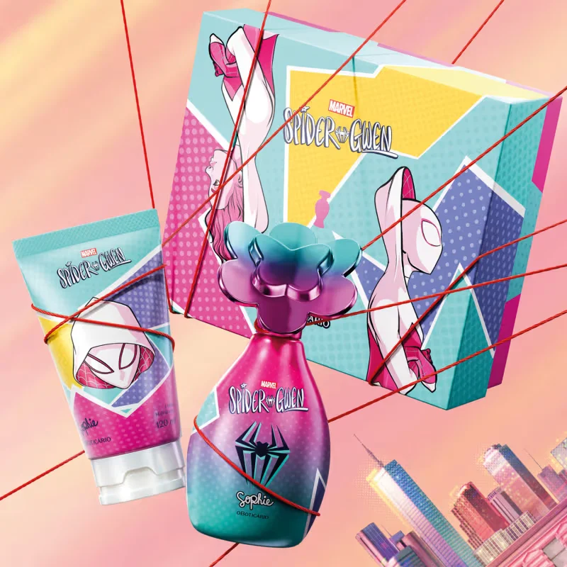 Kit presente Dia das Crianças Sophie Spider-Gwen (2 itens)