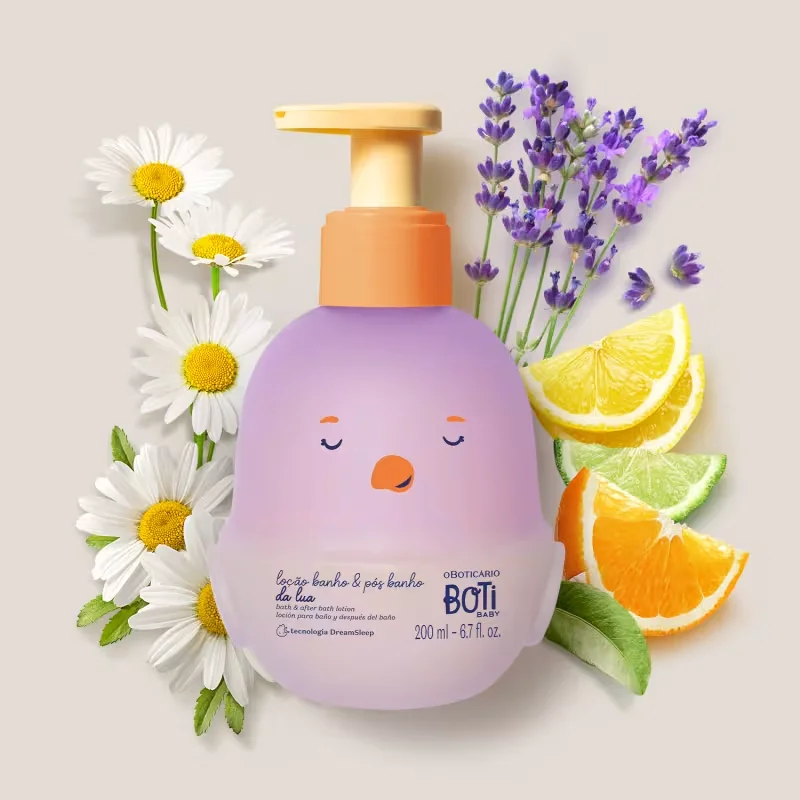 Loção Corporal Banho e Pós-Banho Boti Baby Lua 200ml