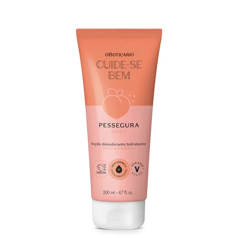 Loção Desodorante Hidratante Corporal Cuide-se Bem Pessegura 200ml