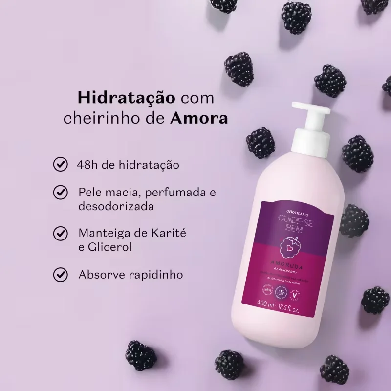 Loção Hidratante Desodorante Corporal Cuide-se Bem Amoruda 400ml