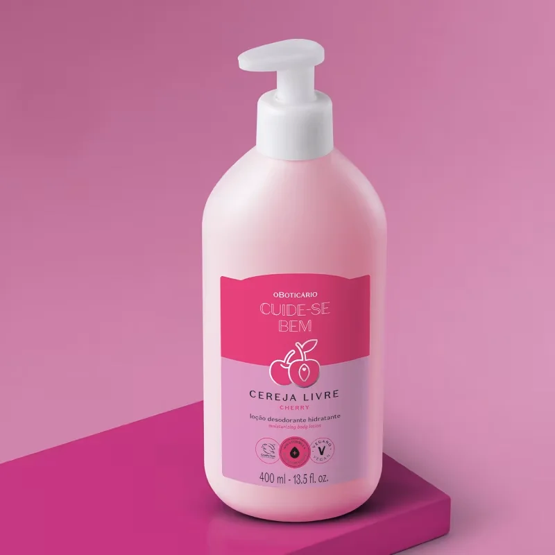 Loção Hidratante Desodorante Corporal Cuide-se Bem Cereja Livre 400ml