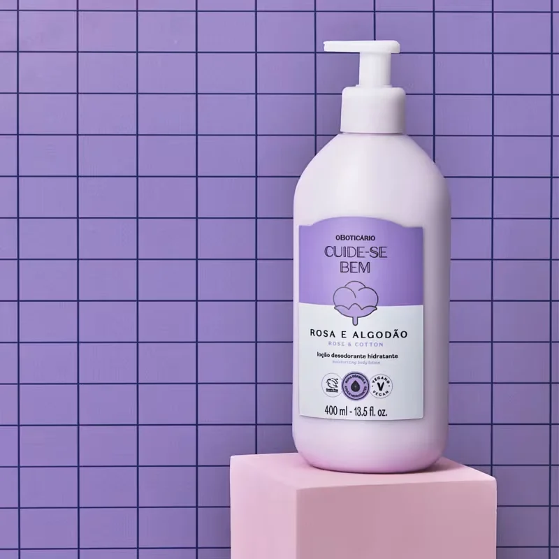 Loção Hidratante Desodorante Corporal Cuide-se Bem Rosa e Algodão 400ml
