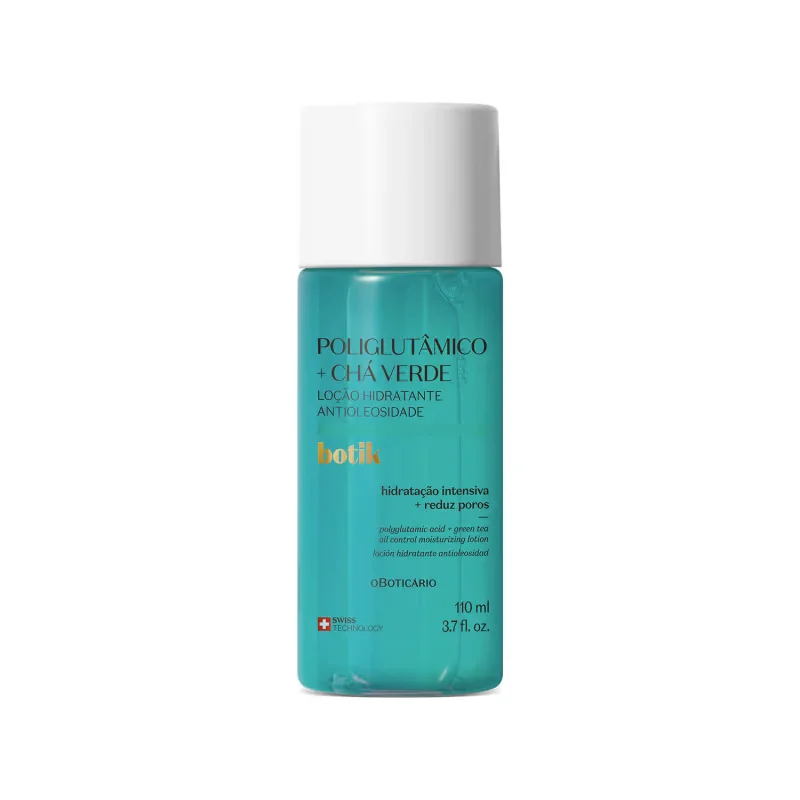 Loção Hidratante Facial Antioleosidade Ácido Poliglutâmico + Chá Verde Botik 110ml