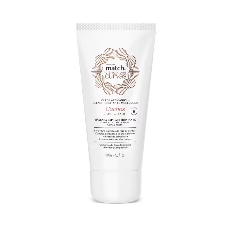 Máscara Capilar Hidratante Match Ciência das Curvas Crespos 50ml