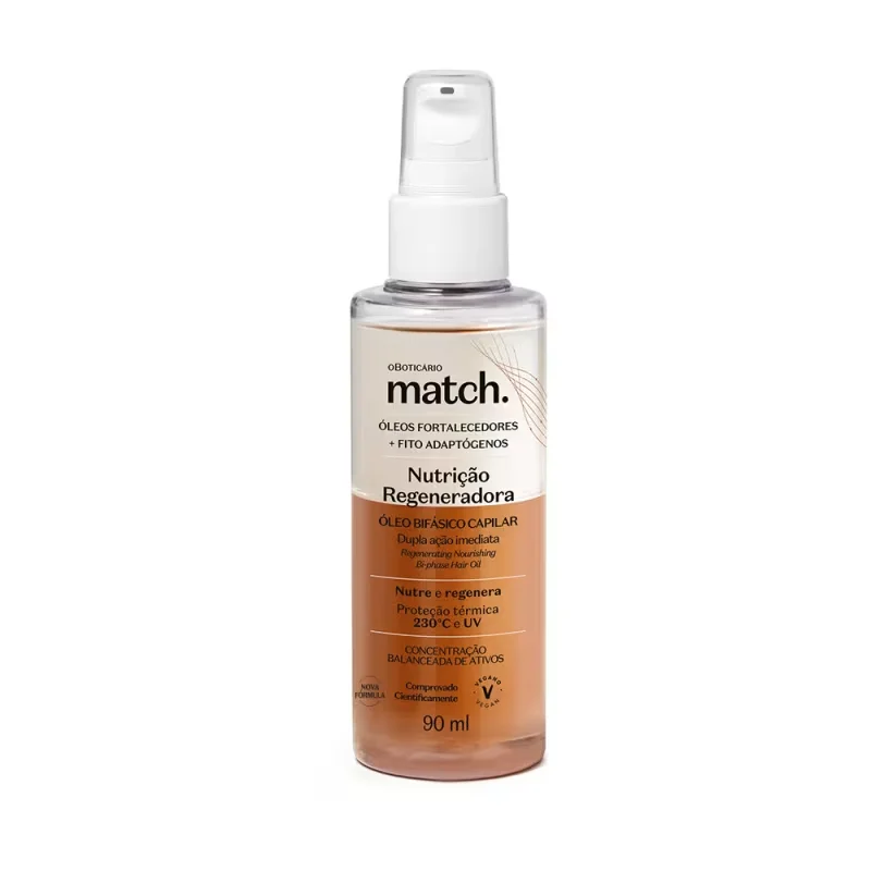 Óleo Bifásico Capilar Match Nutrição Regeneradora 90ml