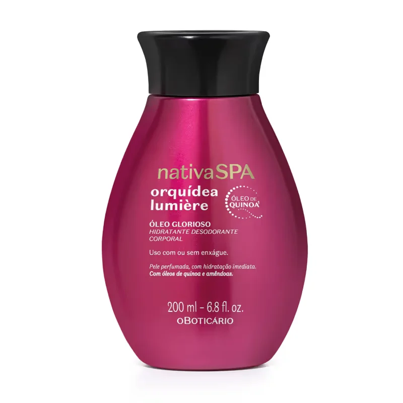 Óleo Glorioso Hidratante Desodorante Corporal Nativa SPA Orquídea Lumière 200ml