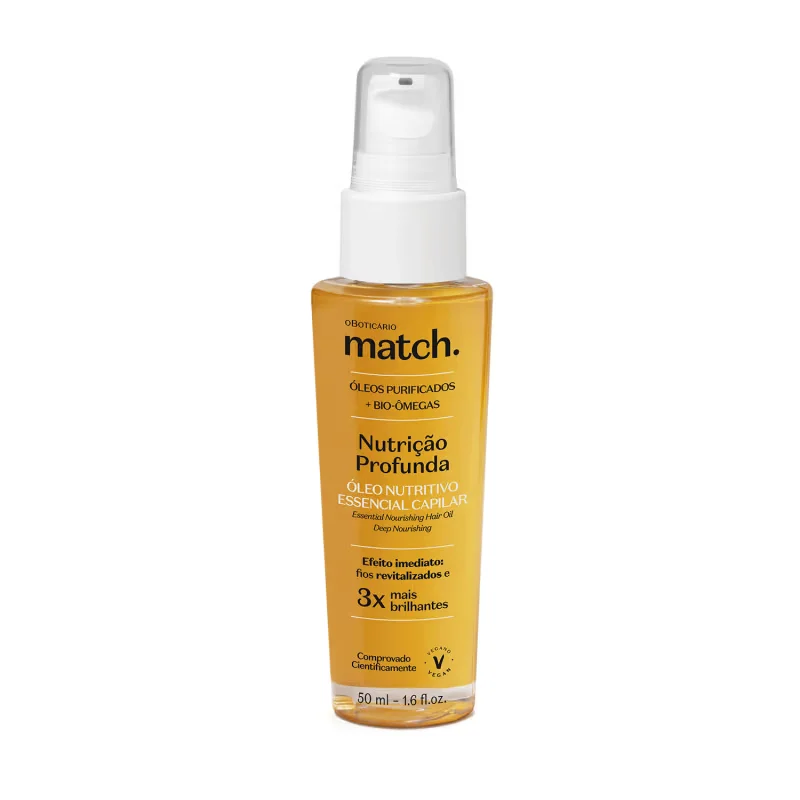 Óleo Nutritivo Essencial Capilar Match Nutrição Profunda 50ml