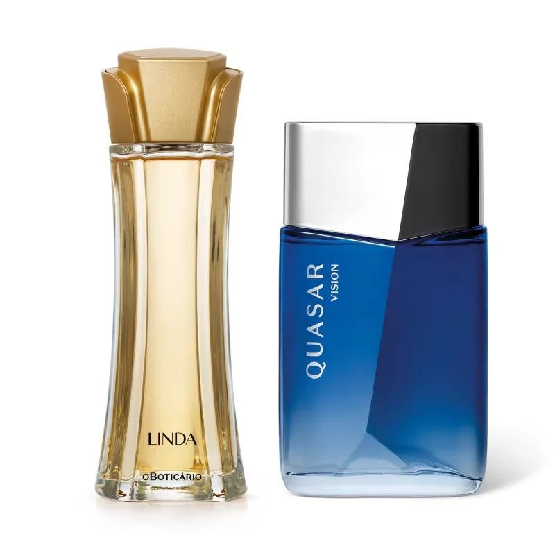 Perfumaria Para Casal: Linda 100ml + Quasar Vision 100ml
