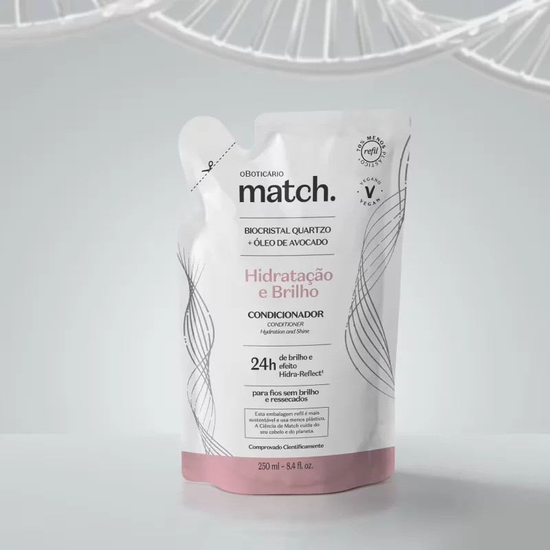 Refil Condicionador Match Hidratação e Brilho 250ml