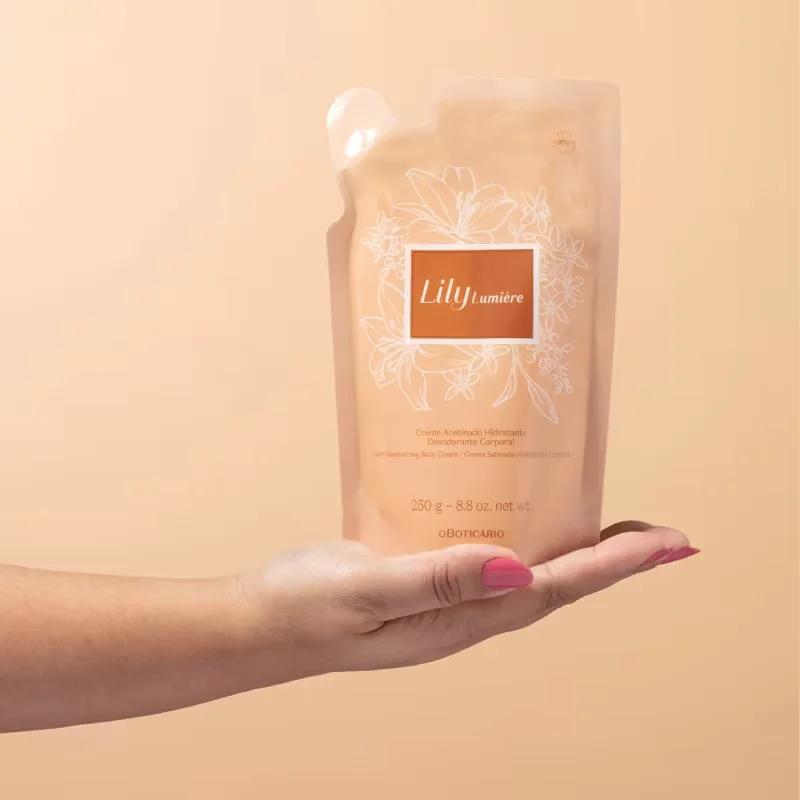 Refil Creme Acetinado Hidratante Desodorante Corporal Lily Lumière 250g