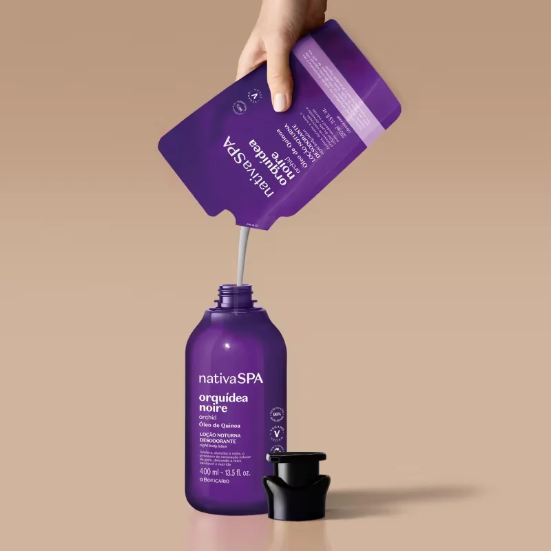 Refil Loção Noturna Desodorante Corporal Nativa SPA Orquídea Noire 350ml