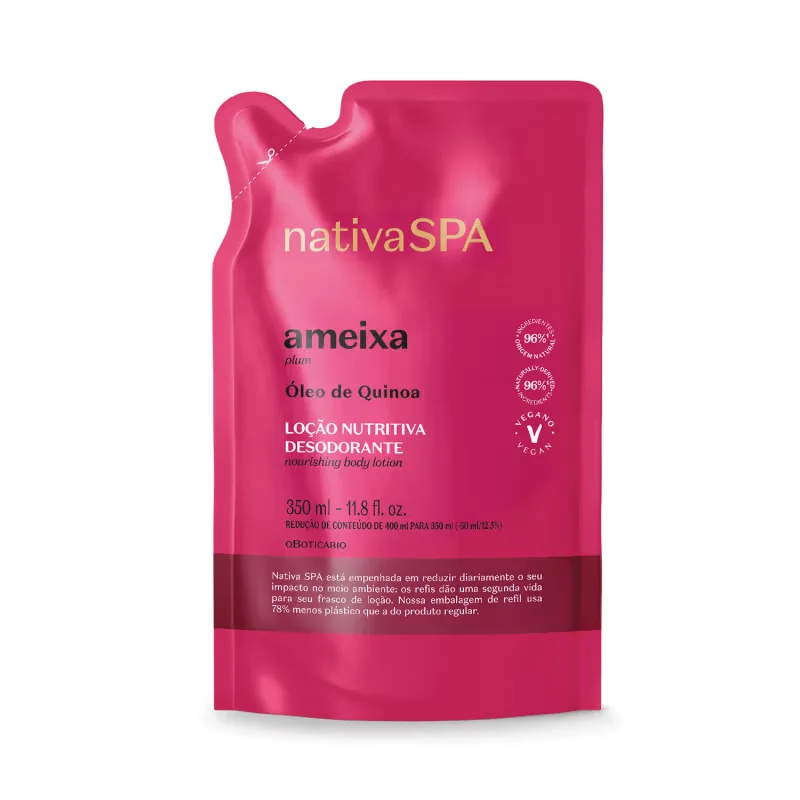 Refil Nativa SPA Loção Desodorante Hidratante Corporal Ameixa 350ml