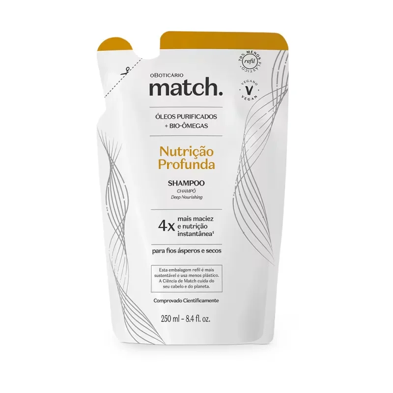 Refil Shampoo Match Nutrição Profunda 250ml