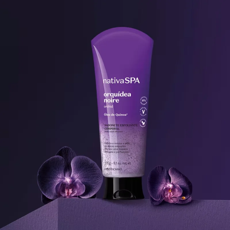 Sabonete Líquido Esfoliante Corporal Orquídea Noire 175g