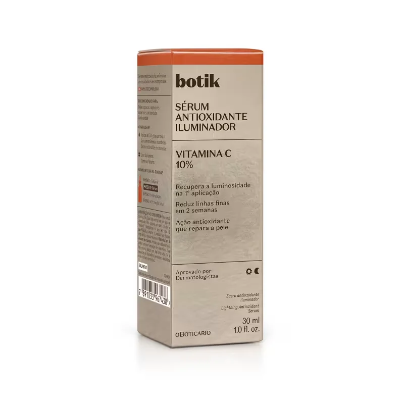 Sérum Antioxidante Iluminador Botik Vitamina C 10% 30ml